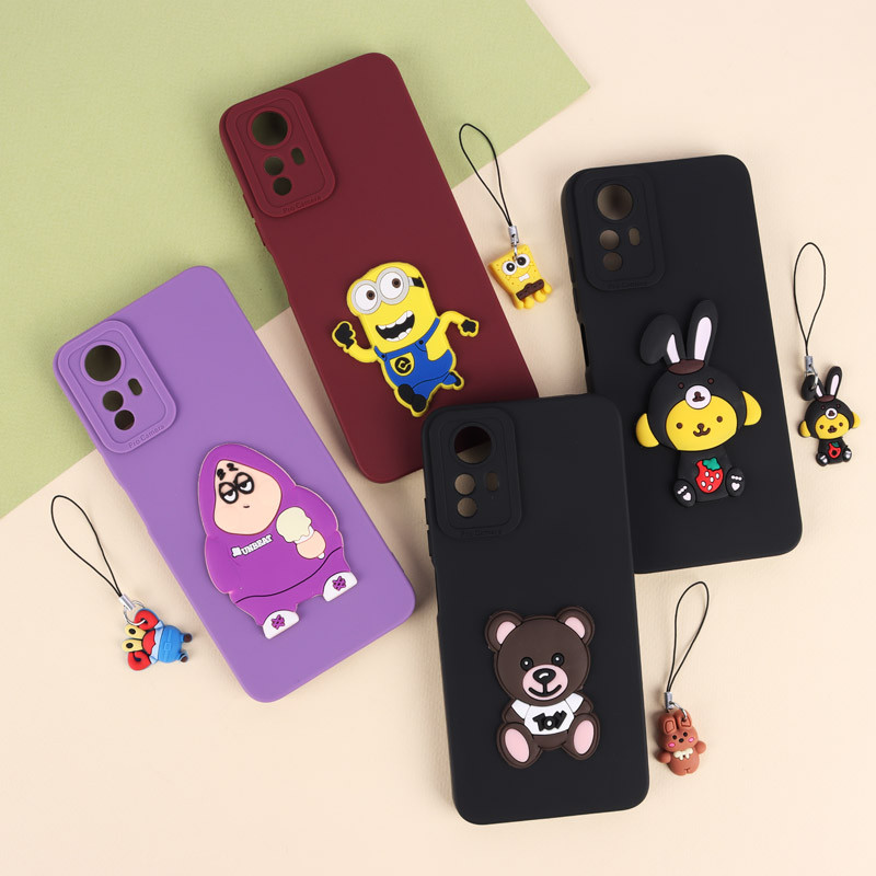 قاب عروسکی برجسته محافظ لنزدار Xiaomi Redmi Note 12S + آویز