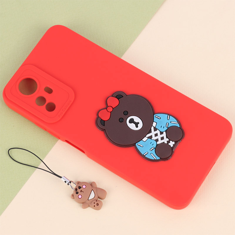 قاب عروسکی برجسته محافظ لنزدار Xiaomi Redmi Note 12S + آویز