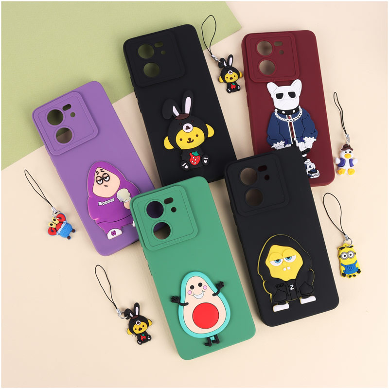 قاب عروسکی برجسته محافظ لنزدار Xiaomi 13T + آویز