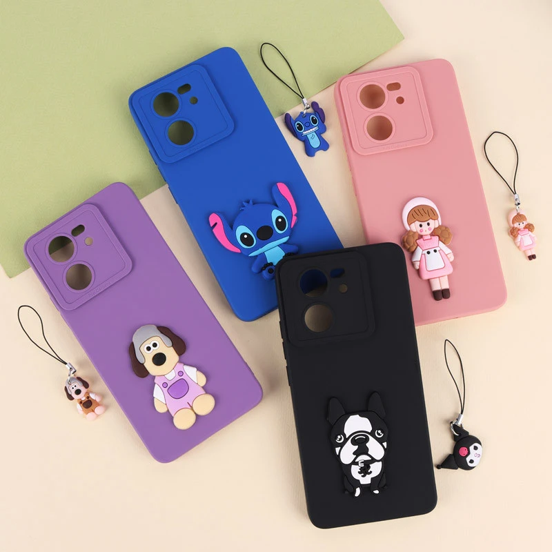 قاب عروسکی برجسته محافظ لنزدار Xiaomi 13T + آویز