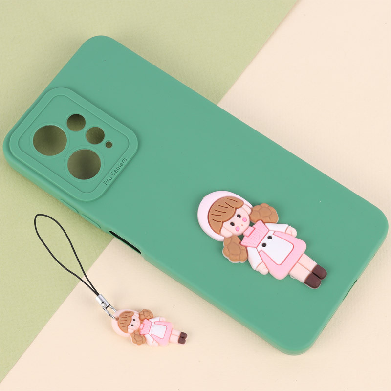 قاب عروسکی برجسته محافظ لنزدار Xiaomi Redmi Note 12 4G + آویز