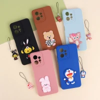 قاب عروسکی برجسته محافظ لنزدار Xiaomi Redmi Note 12 4G + آویز