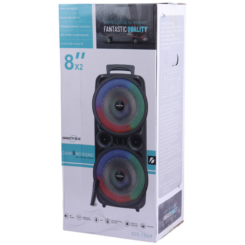 اسپیکر چمدانی بلوتوثی گریت نایس GTS-1569 + میکروفون