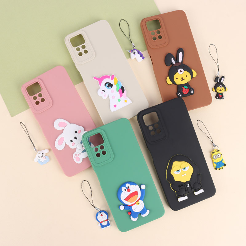 قاب عروسکی برجسته محافظ لنزدار Xiaomi Redmi Note 12 Pro 4G + آویز سری M