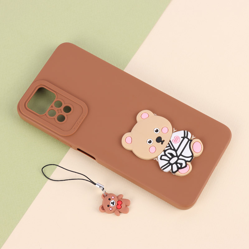 قاب عروسکی برجسته محافظ لنزدار Xiaomi Redmi Note 12 Pro 4G + آویز سری M