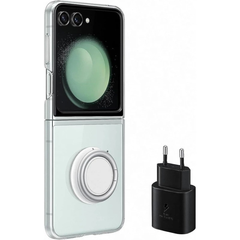 کاور سامسونگ Galaxy Z Flip5 Starter Pack EF-XF73KKTEGWW + کلگی شارژ