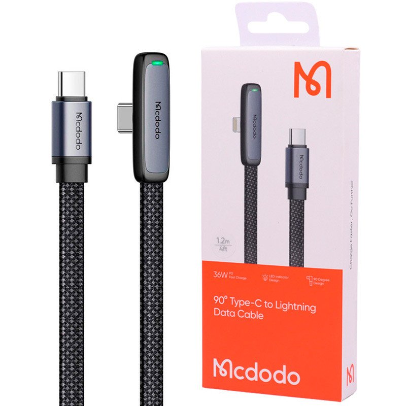 کابل تبدیل فست شارژ Mcdodo CA-3351 Type-C To Lightning 3A PD 36W 1.8m یکسر L