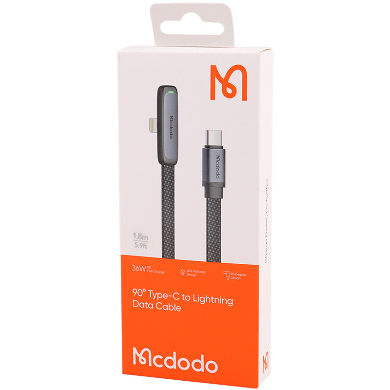 کابل تبدیل فست شارژ Mcdodo CA-3351 Type-C To Lightning 3A PD 36W 1.8m یکسر L