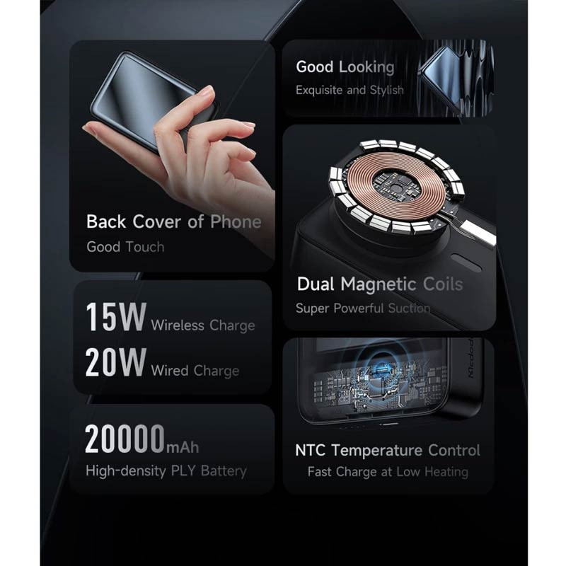پاور بانک بی سیم 20000 مک دودو Mcdodo MC-502 20W