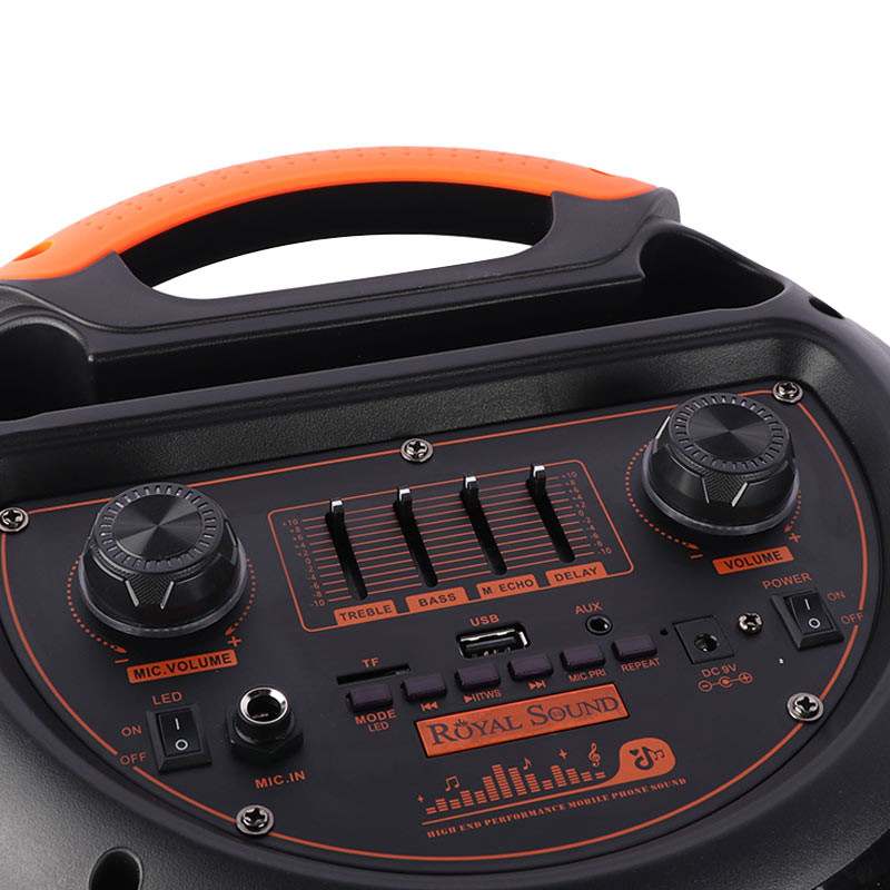 اسپیکر چمدانی بلوتوثی رم و فلش خور Royal sound RS-D40 + میکروفون و ریموت کنترل