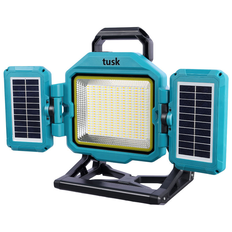 پروژکتور سیار شارژی و پاور بانک 17500 خورشیدی Tusk V5000