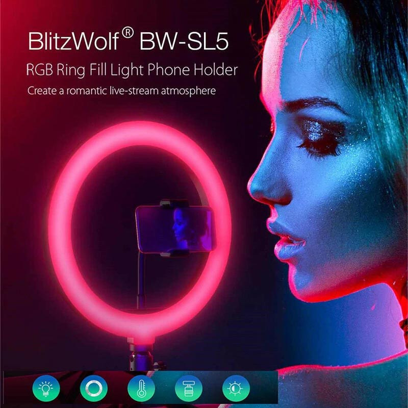 رینگ لایت پایه دار "10 Blitzwolf BW-SL5