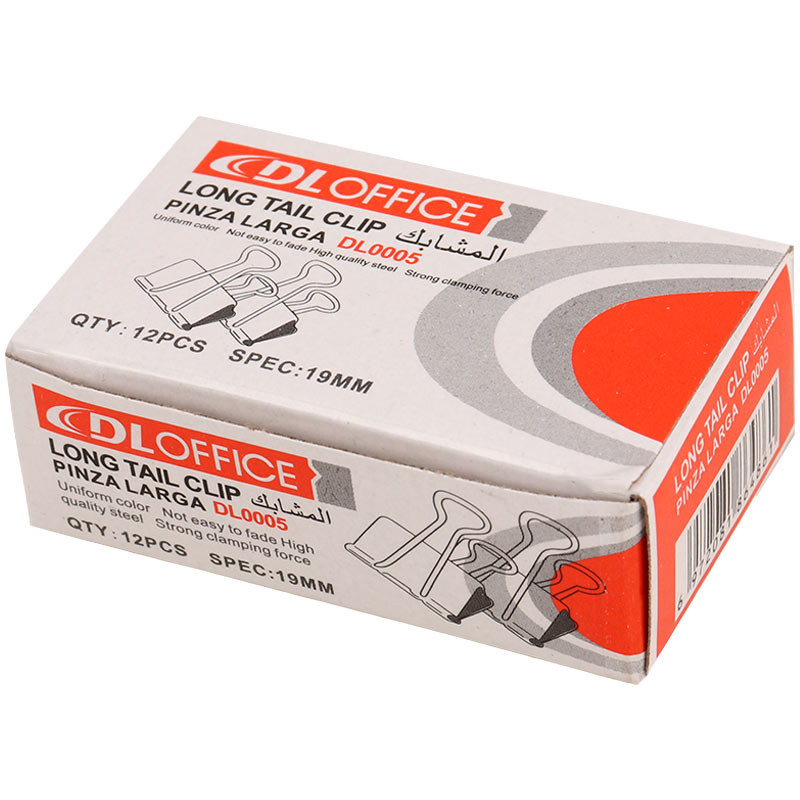 گیره دوبل Dl office dl0005 19mm بسته 12 عددی