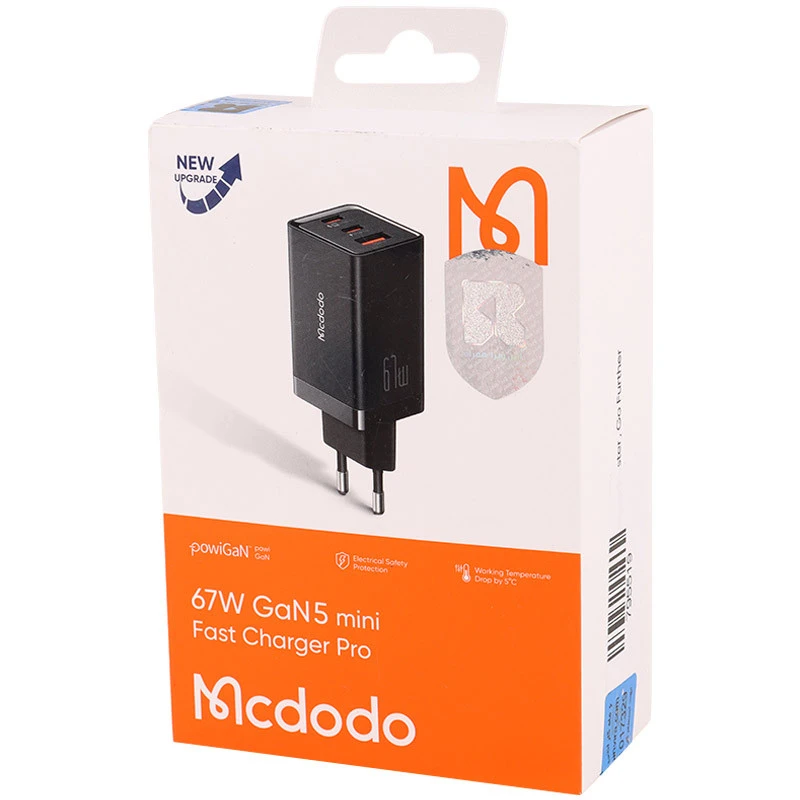کلگی فست شارژ Mcdodo CH-154 GAN 5 Mini Pro 3Port 5A QC4.0 PD3.0 67W