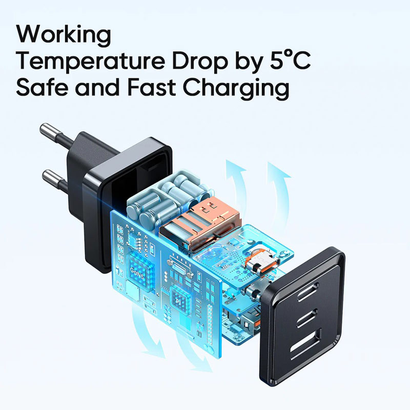 کلگی فست شارژ Mcdodo CH-154 GAN 5 Mini Pro 3Port 5A QC4.0 PD3.0 67W