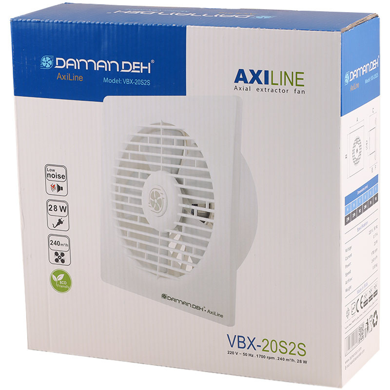 هواکش خانگی دمنده Damandeh Axiline VBX-20S2S 24cm
