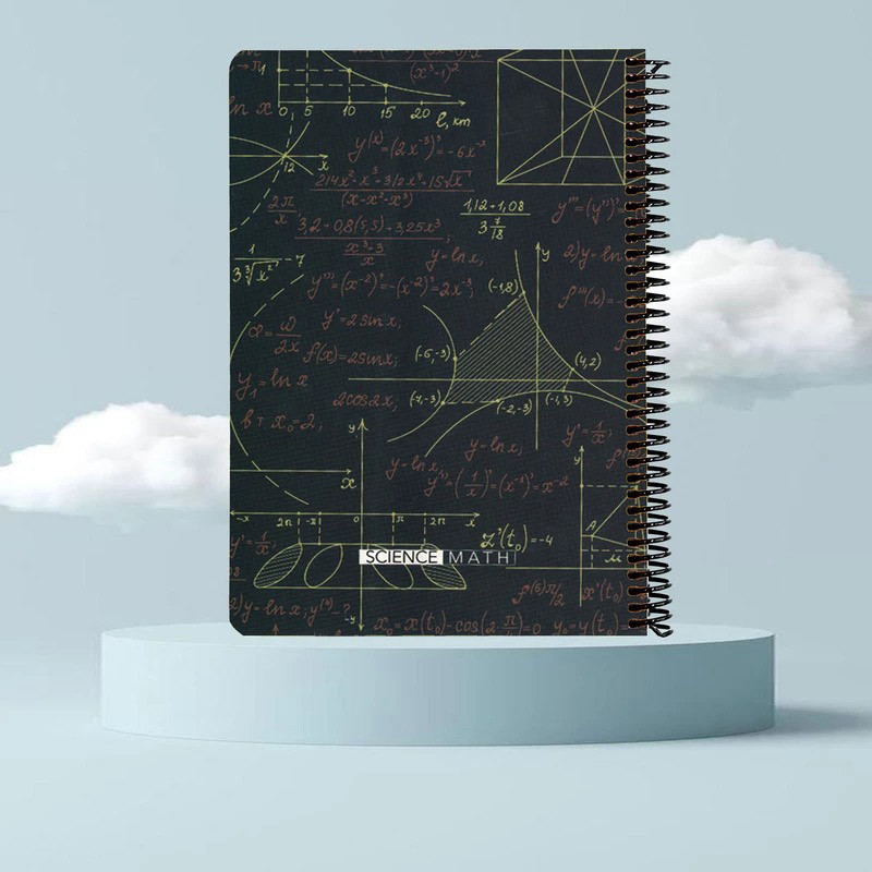 دفتر سیمی 100 برگ طرح Math&nbsp;دات نوت کد B05