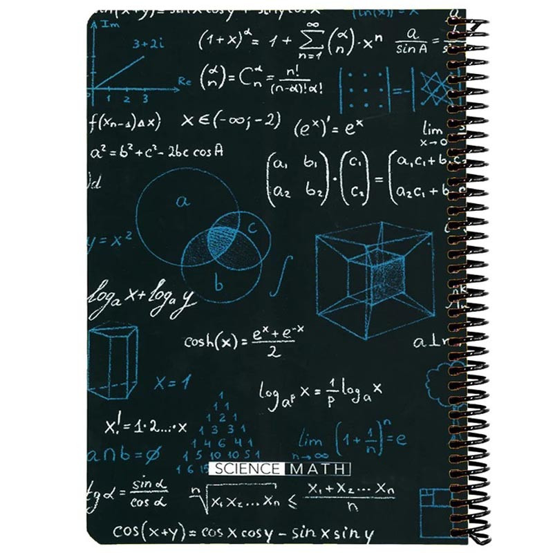 دفتر سیمی 100 برگ طرح Math&nbsp;دات نوت کد B05