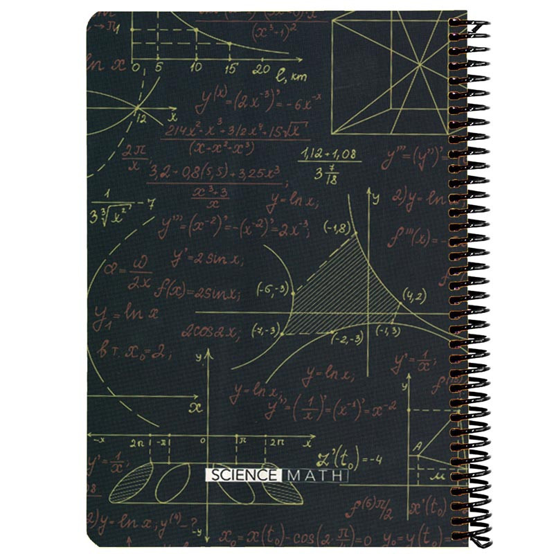 دفتر سیمی 100 برگ طرح Math&nbsp;دات نوت کد B05