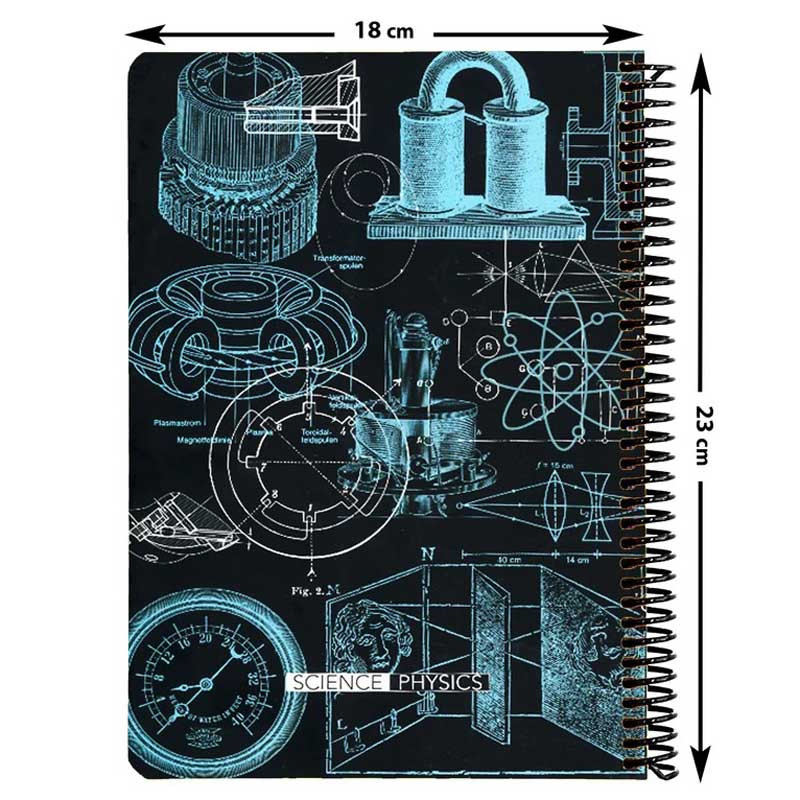 دفتر سیمی 100 برگ طرح Physics دات نوت کد B05
