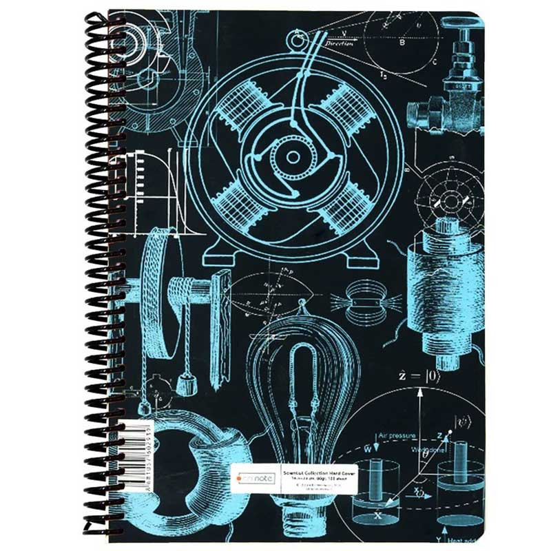 دفتر سیمی 100 برگ طرح Physics دات نوت کد B05