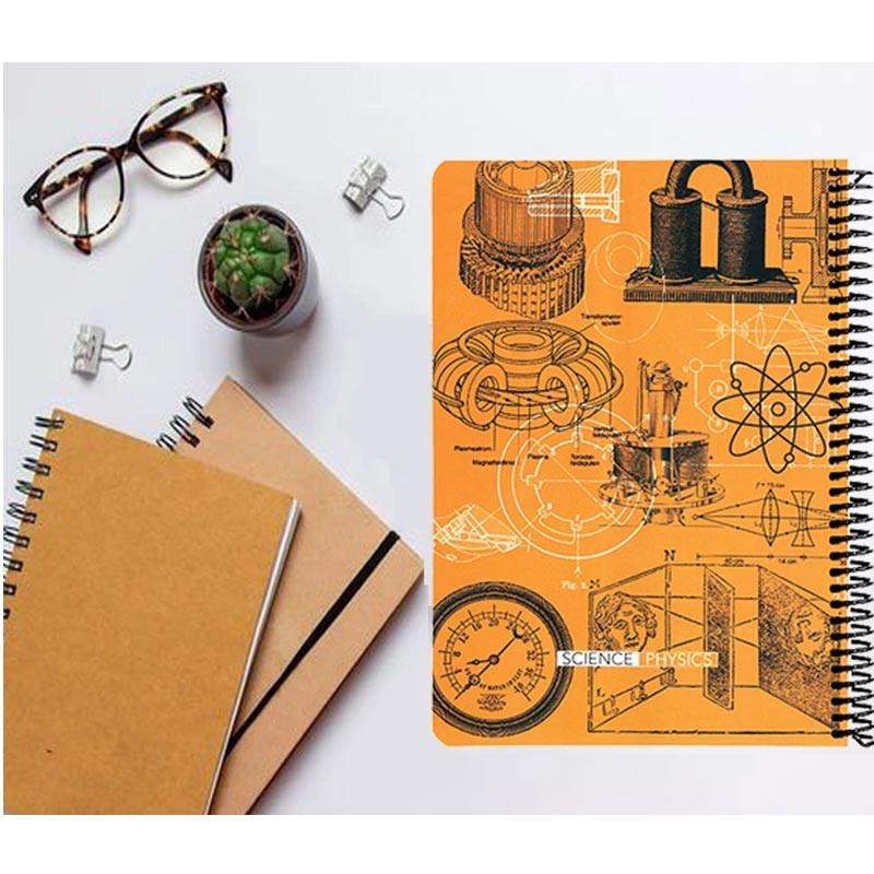 دفتر سیمی 100 برگ طرح Physics دات نوت کد B05