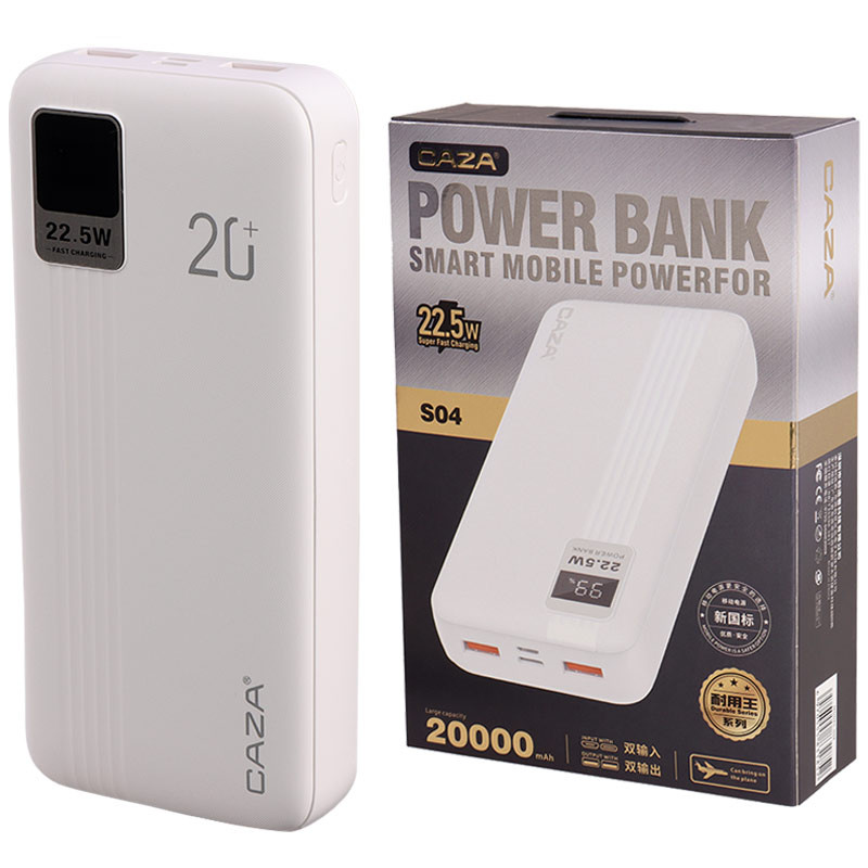 پاوربانک فست شارژ 20000 کی زا Caza S04 22.5W