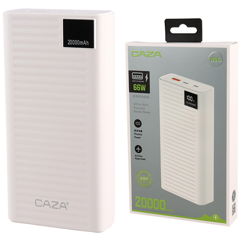 پاوربانک فست شارژ 20000 کی زا Caza N06s 66W