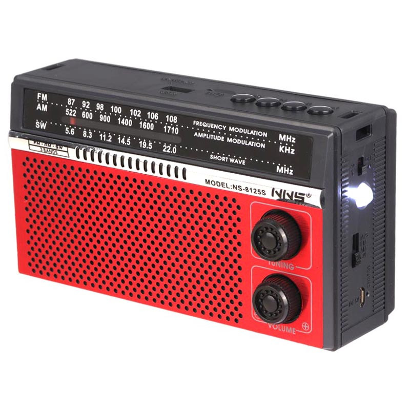 رادیو اسپیکر بلوتوثی رم و فلش خور خورشیدی NNS NS-8125S