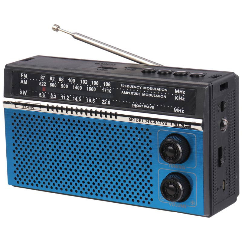 رادیو اسپیکر بلوتوثی رم و فلش خور خورشیدی NNS NS-8125S