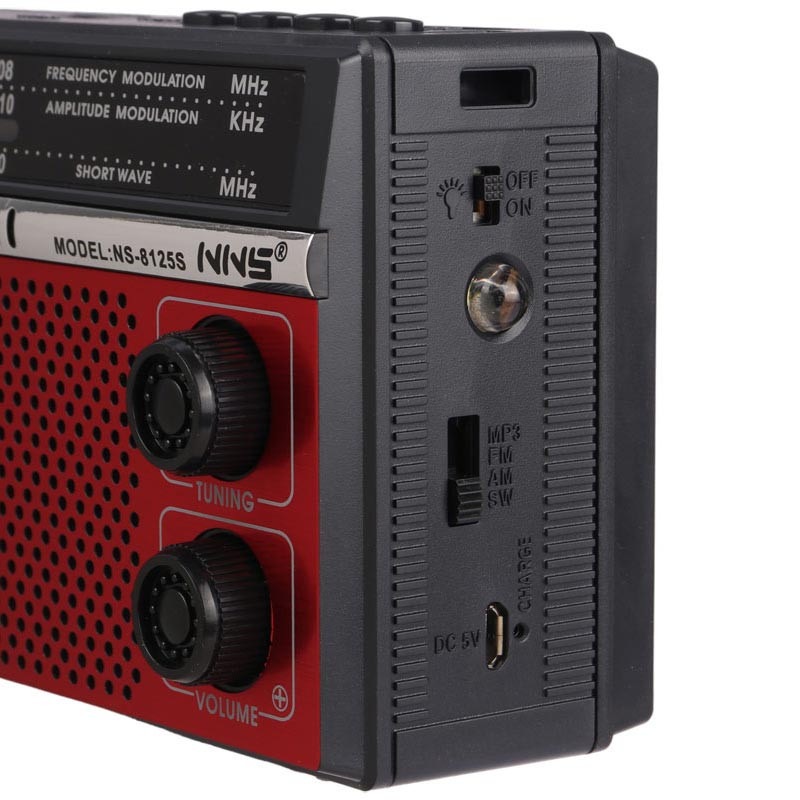 رادیو اسپیکر بلوتوثی رم و فلش خور خورشیدی NNS NS-8125S
