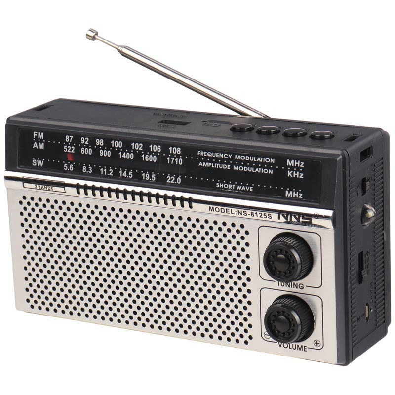 رادیو اسپیکر بلوتوثی رم و فلش خور خورشیدی NNS NS-8125S