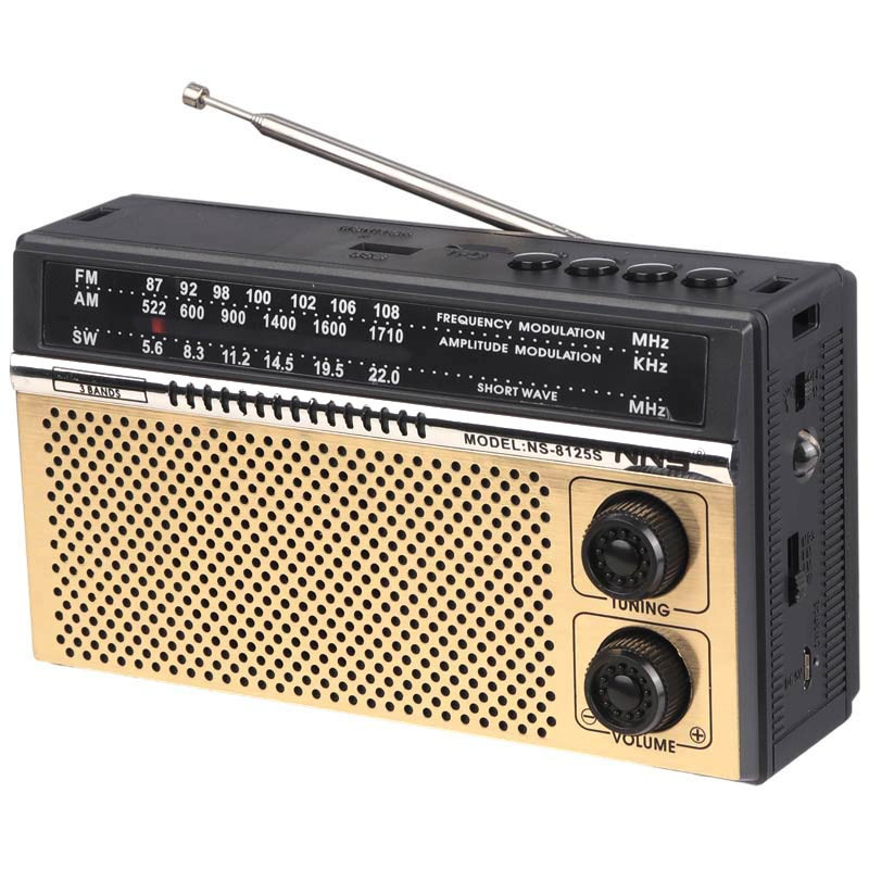 رادیو اسپیکر بلوتوثی رم و فلش خور خورشیدی NNS NS-8125S