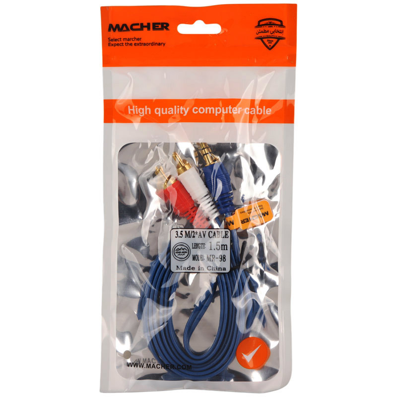 کابل 1 به 2 صدا Macher MR-98 1.5m