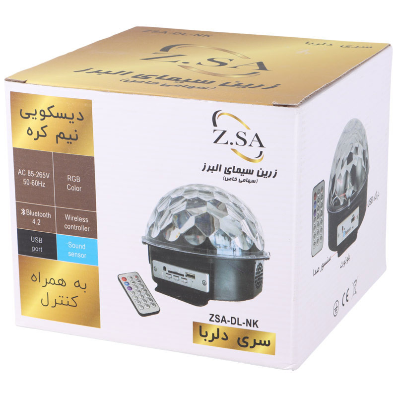 چراغ رقص نور گردان اسپیکر دار بلوتوثی Z.SA ZSA-DL-NK + ریموت کنترل