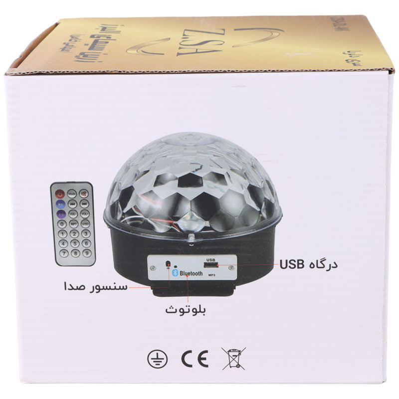 چراغ رقص نور گردان اسپیکر دار بلوتوثی Z.SA ZSA-DL-NK + ریموت کنترل