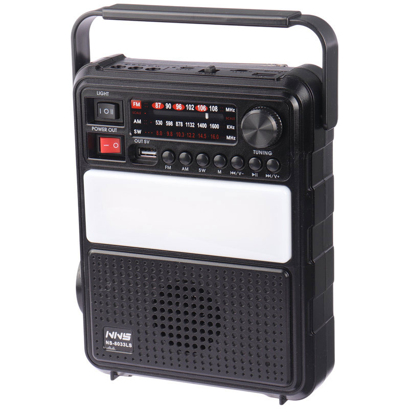 رادیو اسپیکر بلوتوثی رم و فلش خور خورشیدی NNS NS-8033LS
