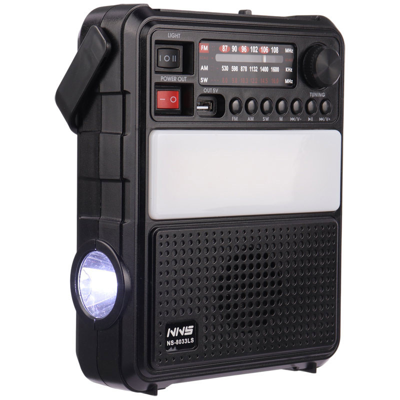 رادیو اسپیکر بلوتوثی رم و فلش خور خورشیدی NNS NS-8033LS