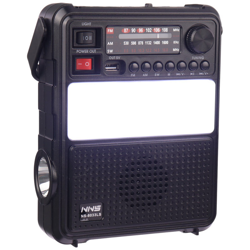 رادیو اسپیکر بلوتوثی رم و فلش خور خورشیدی NNS NS-8033LS