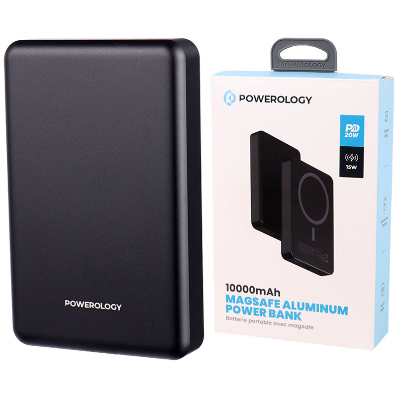 پاور بانک بی سیم فست شارژ 10000 پاورولوجی Powerology PPBCHA34 PD 20W