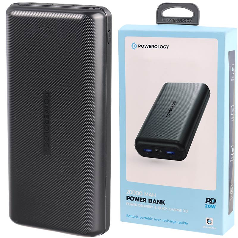 پاور بانک فست شارژ 20000 پاورولوجی Powerology PPBCHA28 PD 20W