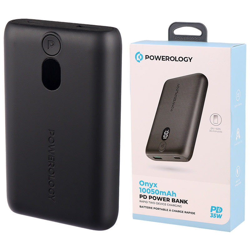 پاور بانک فست شارژ 10050 پاورولوجی Powerology Onyx PPBCHA18 QC3.0 PD 35W