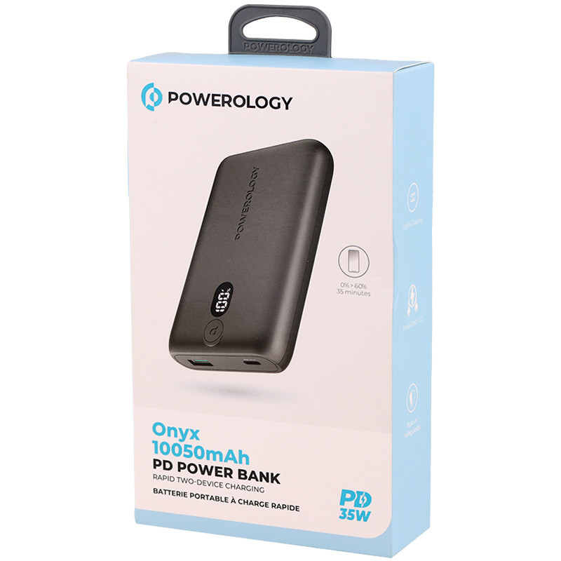 پاور بانک فست شارژ 10050 پاورولوجی Powerology Onyx PPBCHA18 QC3.0 PD 35W