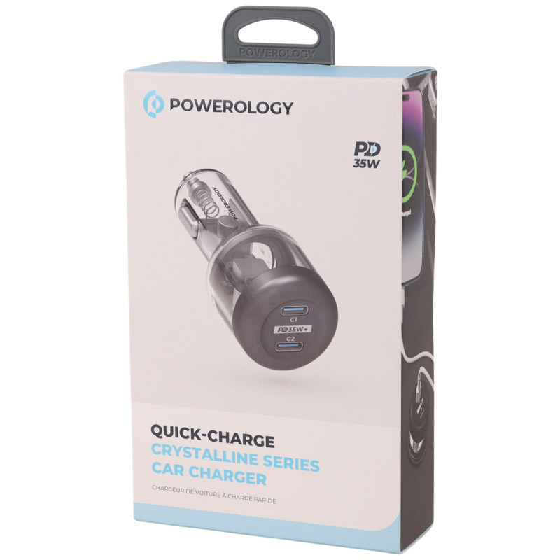 شارژر فندکی فست شارژ Powerology PCCSR011 PD 3A 35W