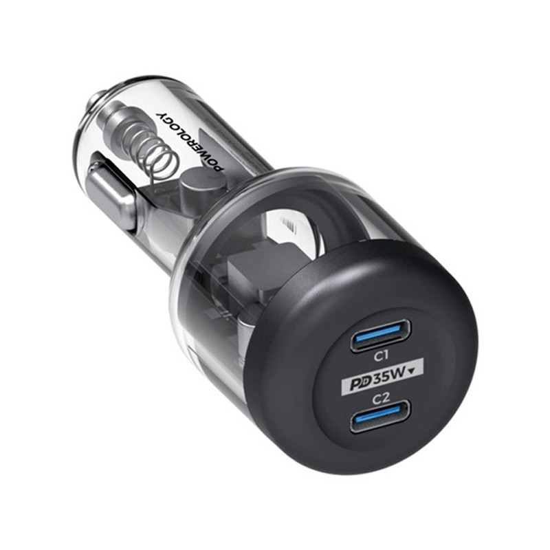 شارژر فندکی فست شارژ Powerology PCCSR011 PD 3A 35W