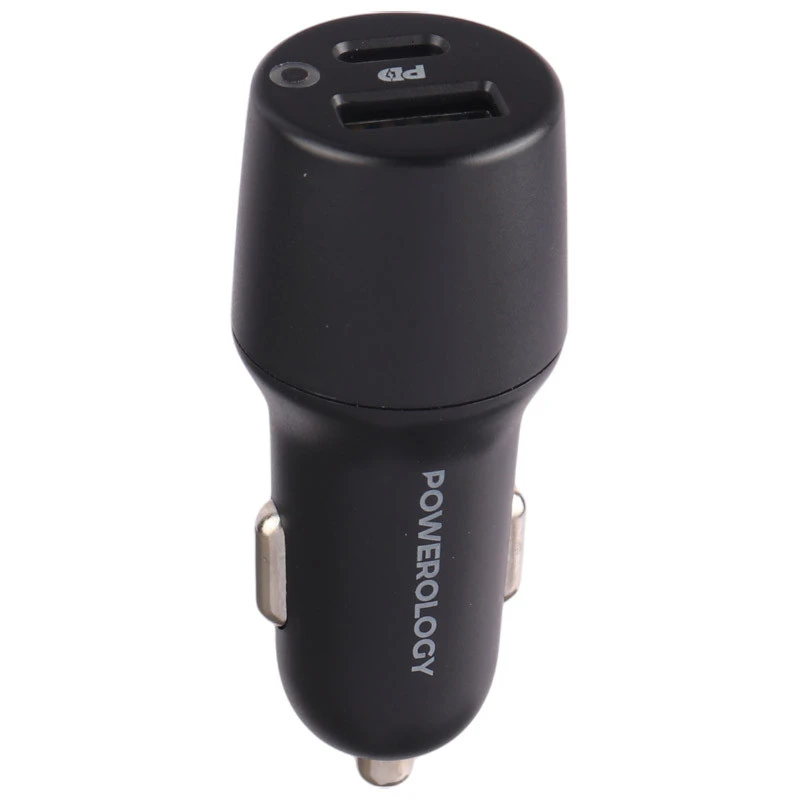 شارژر فندکی فست شارژ Powerology PCCSR005 QC3.0 PD 3A 35W