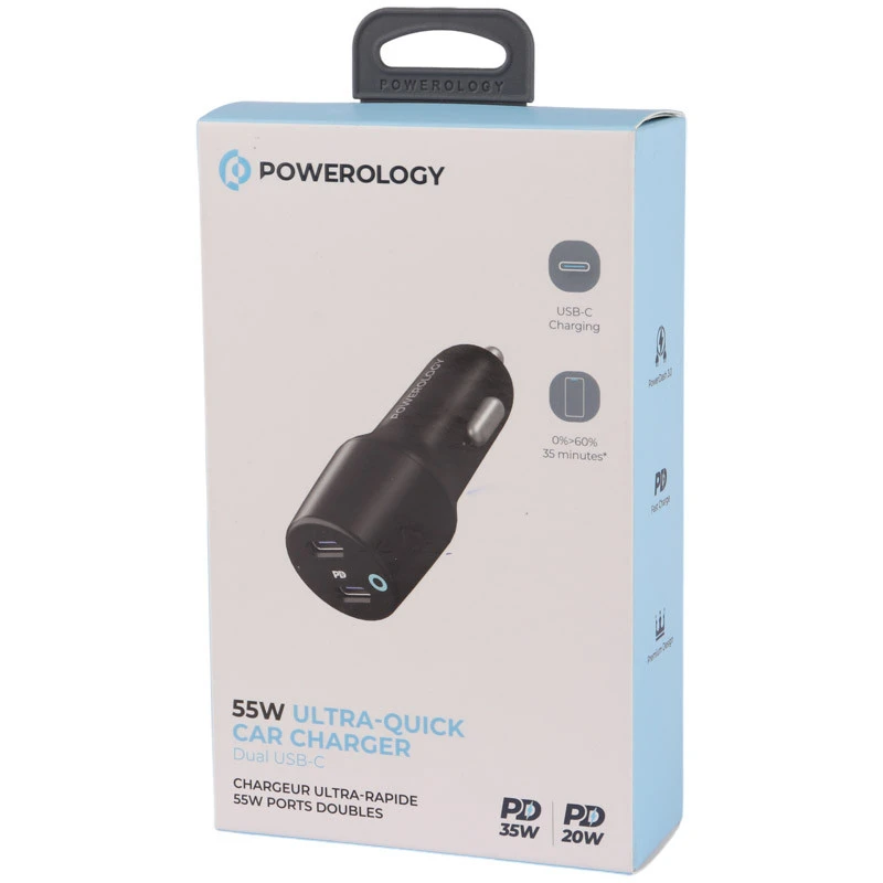 شارژر فندکی فست شارژ Powerology PCCSR006 PD 3A 35W