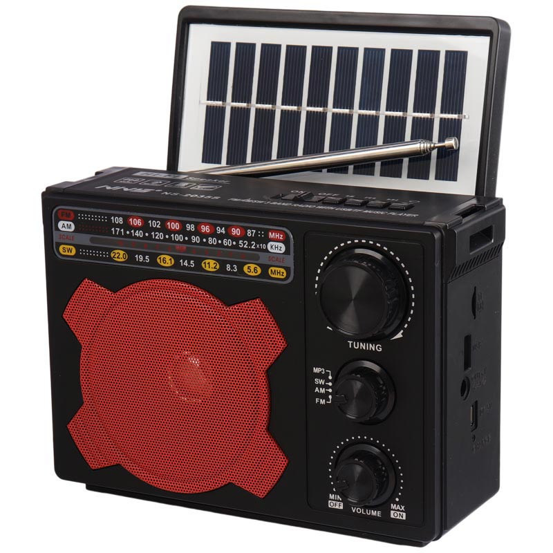 رادیو اسپیکر بلوتوثی رم و فلش خور خورشیدی NNS NS-2035S