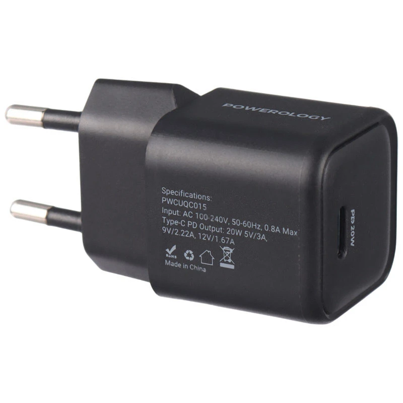 کلگی فست شارژ Powerology PWCUQC015 PD 3A 20W Type-C