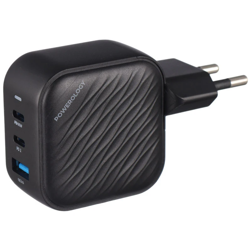 کلگی فست شارژ Powerology PWCUQC019 3Port QC3.0 PD 3A 65W